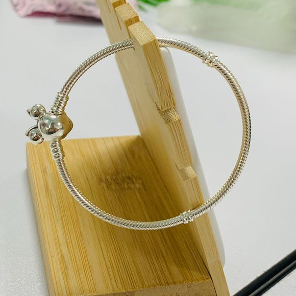 Pandora Disney Pandora Moments Pavé Minnie Mouse Clasp Snake Chain Bracelet 7.9 - Picture 5 of 9